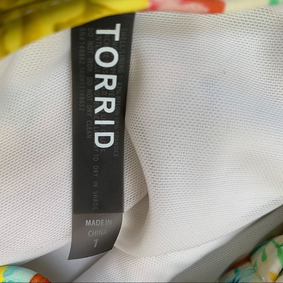 Torrid Floral Wings One Piece Bathing Suit, 1X. - Picture 6 of 10